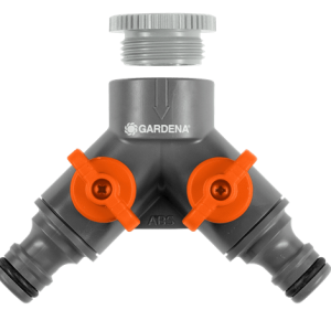 GARDENA 2-weg ventiel 26,5 mm (G 3/4″) / 21 mm (G 1/2″)