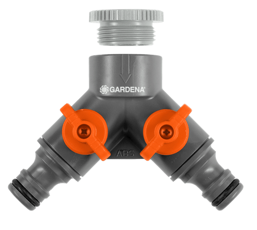 GARDENA 2-weg ventiel 26,5 mm (G 3/4″) / 21 mm (G 1/2″)
