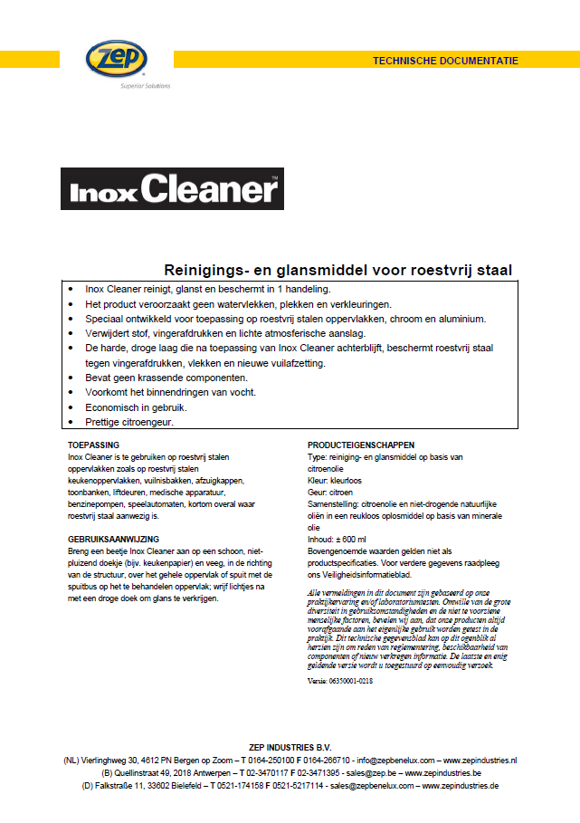 Zep Inox Cleaner - Afbeelding 3
